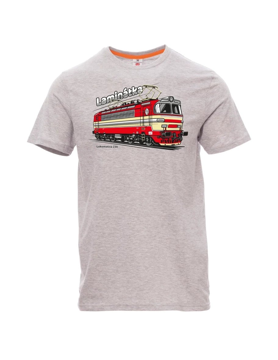 Maglia da uomo grigio melange Locomotiva 230 “Laminátka”