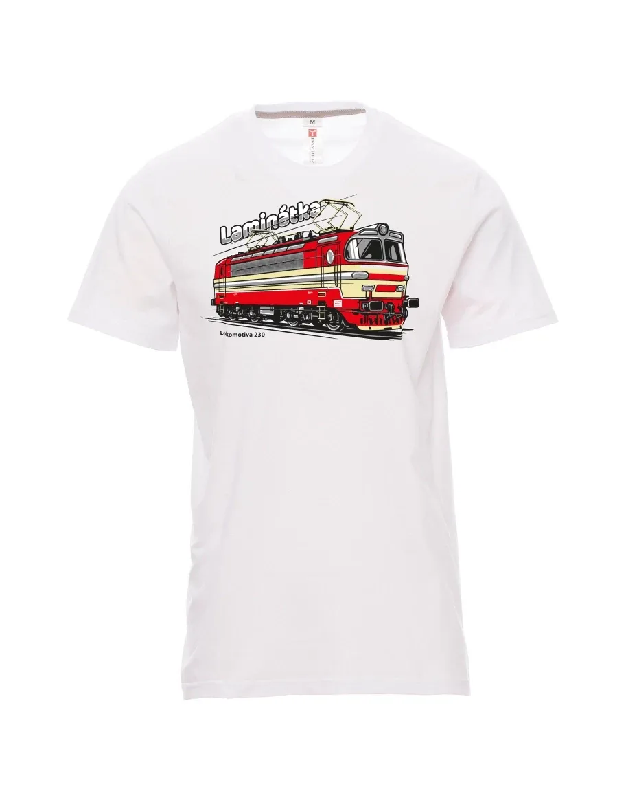 Maglia da uomo bianca Locomotiva 230 “Laminátka”