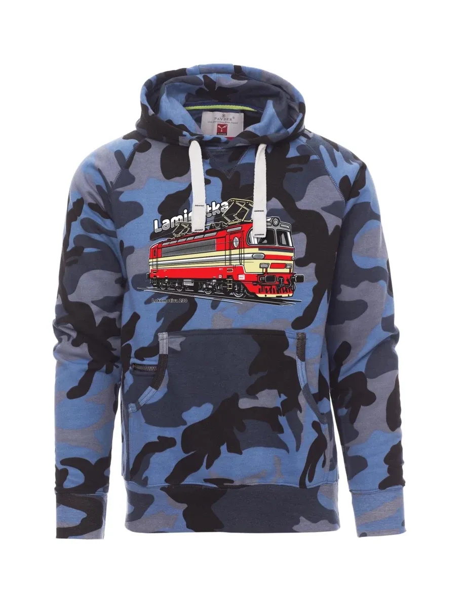 Felpa da uomo camuffare blu Locomotiva 230 “Laminátka”