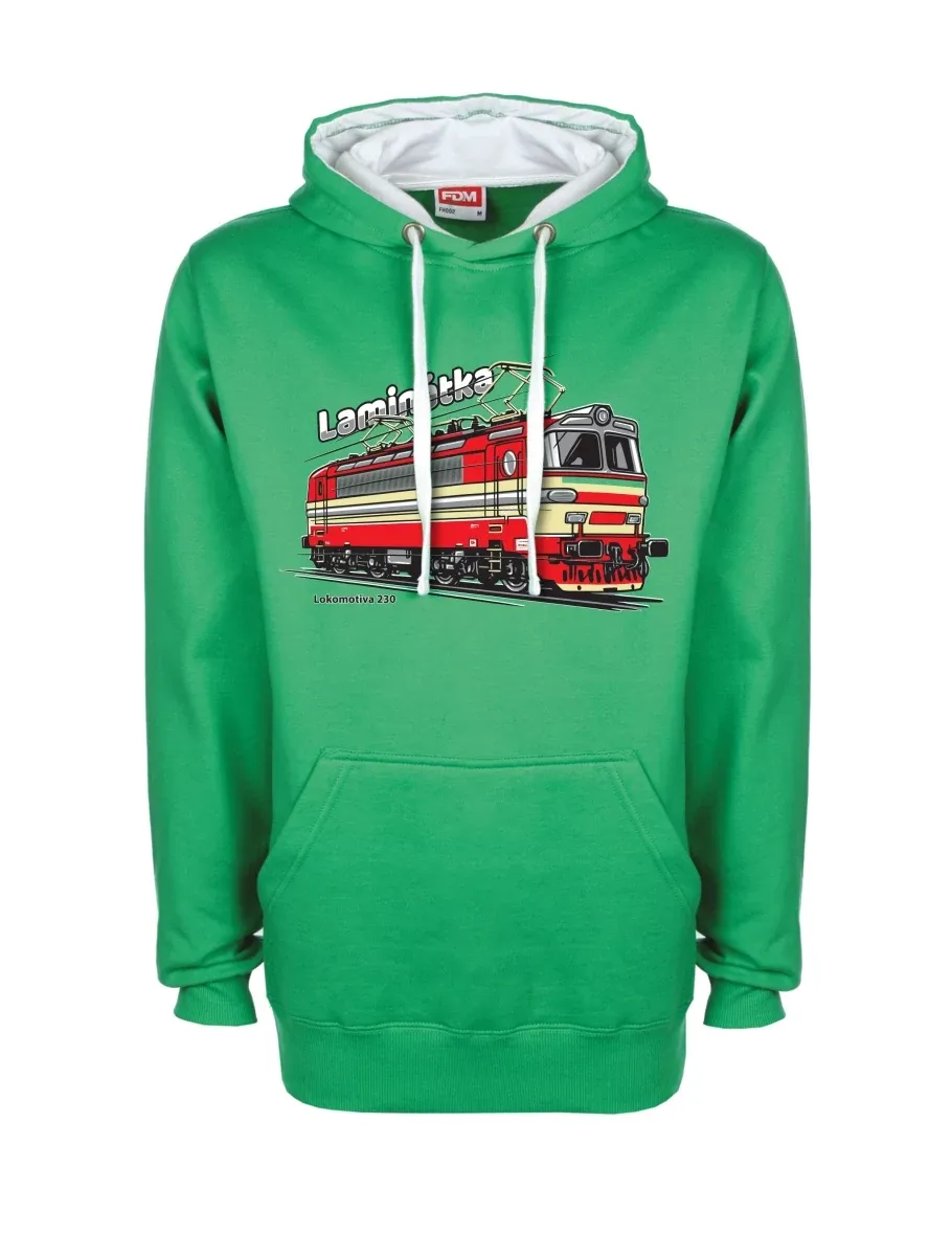 Felpa bianco-verde Locomotiva 230 “Laminátka”