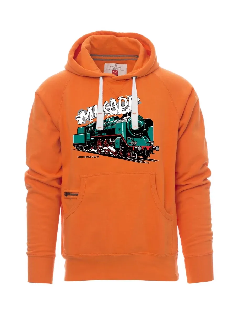 Felpa da uomo arancione Locomotiva 387.0 “MIKADO”