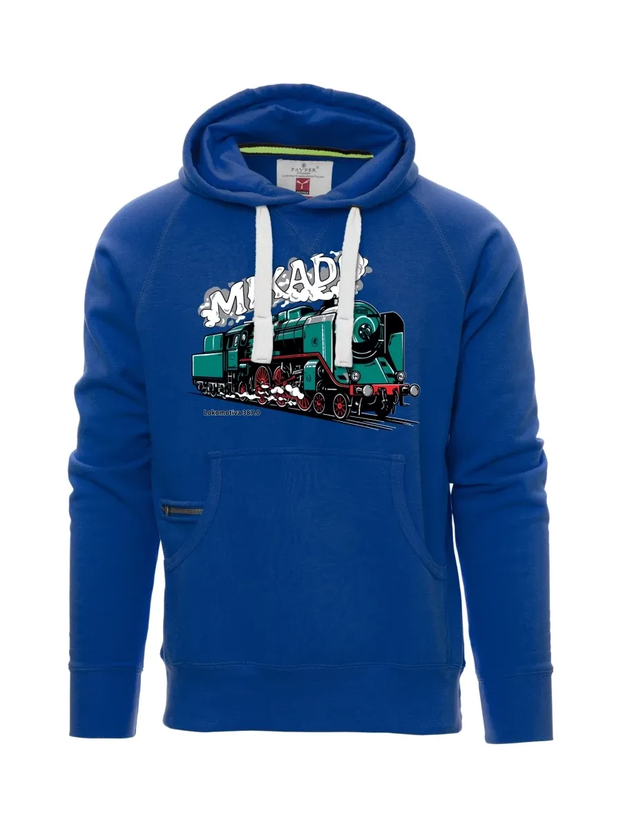 Felpa da uomo blu Locomotiva 387.0 “MIKADO”