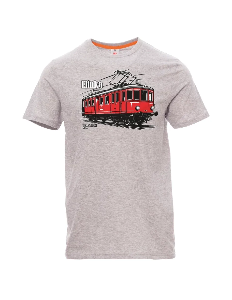 Maglia da uomo grigio melange Automotrice elettrica M 400 “Elinka”