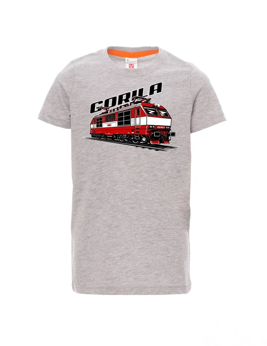 Maglia da bambino grigio melange Locomotiva 350 “Gorila”