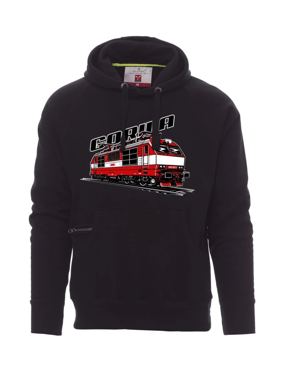 Felpa da uomo nera Locomotiva 350 “Gorila”