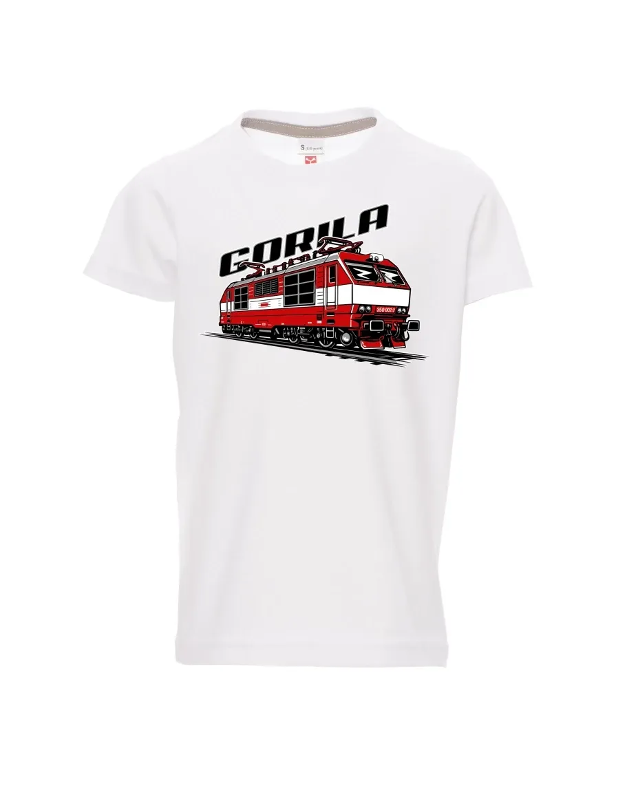 Maglia da bambino bianca Locomotiva 350 “Gorila”