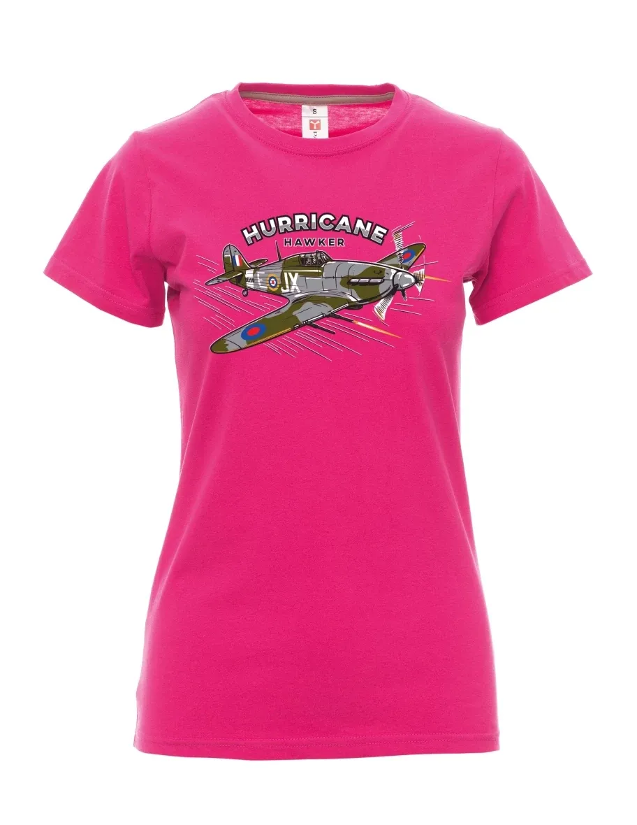 Maglia da donna rosa Aereo Hurricane Hawker