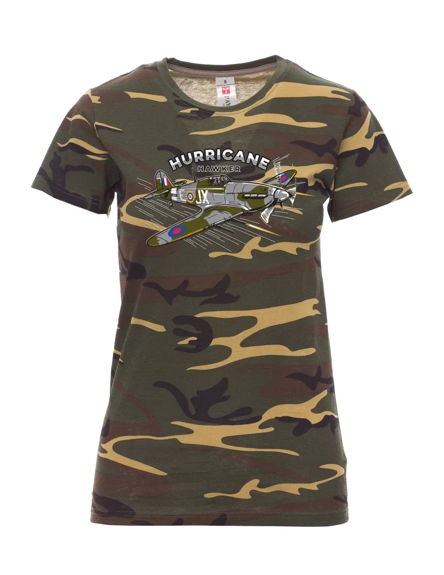 Maglia da donna camuffare Aereo Hurricane Hawker
