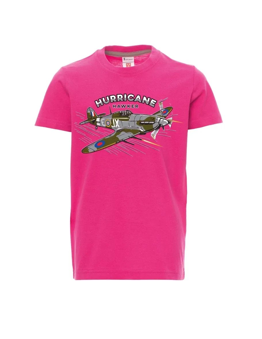 Maglia da bambino rosa Aereo Hurricane Hawker