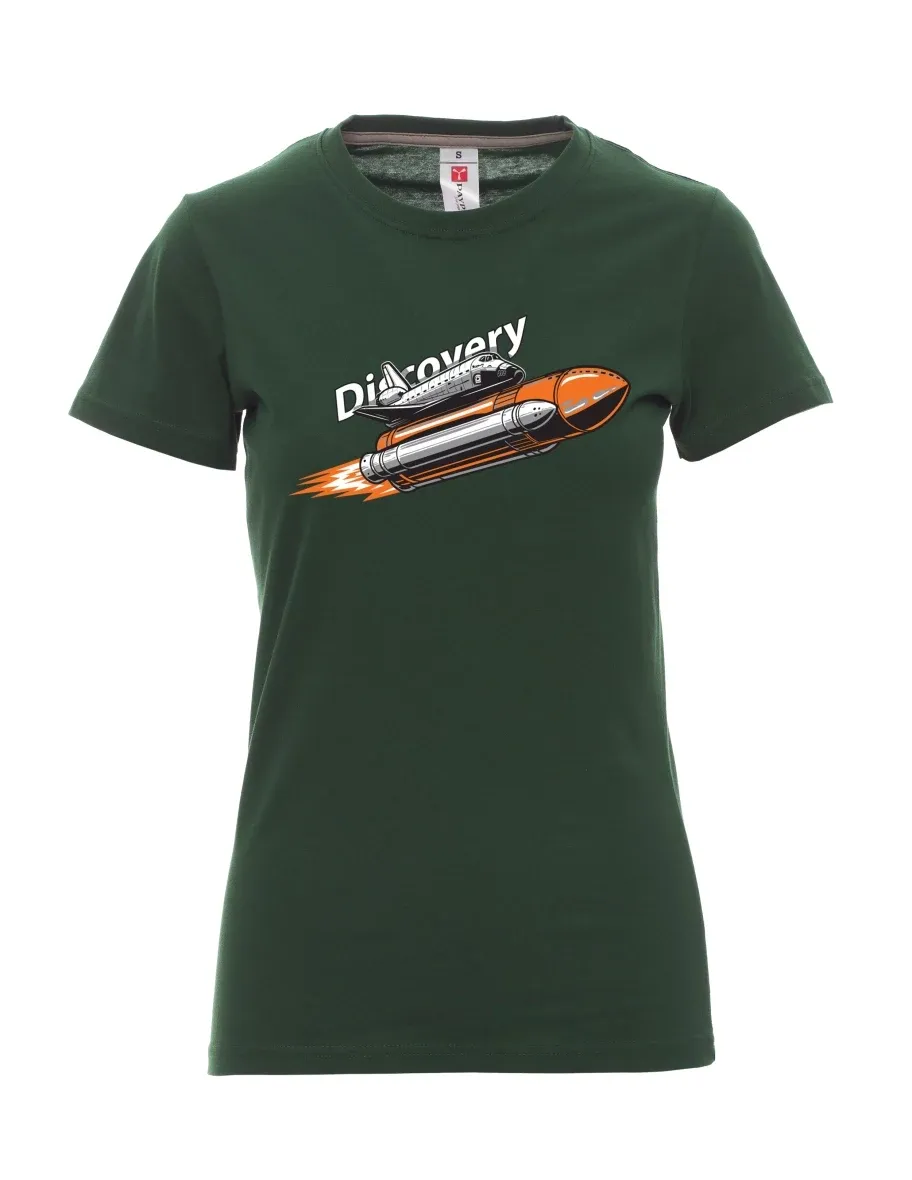 Maglia da donna verde scuro Space Shuttle Discovery
