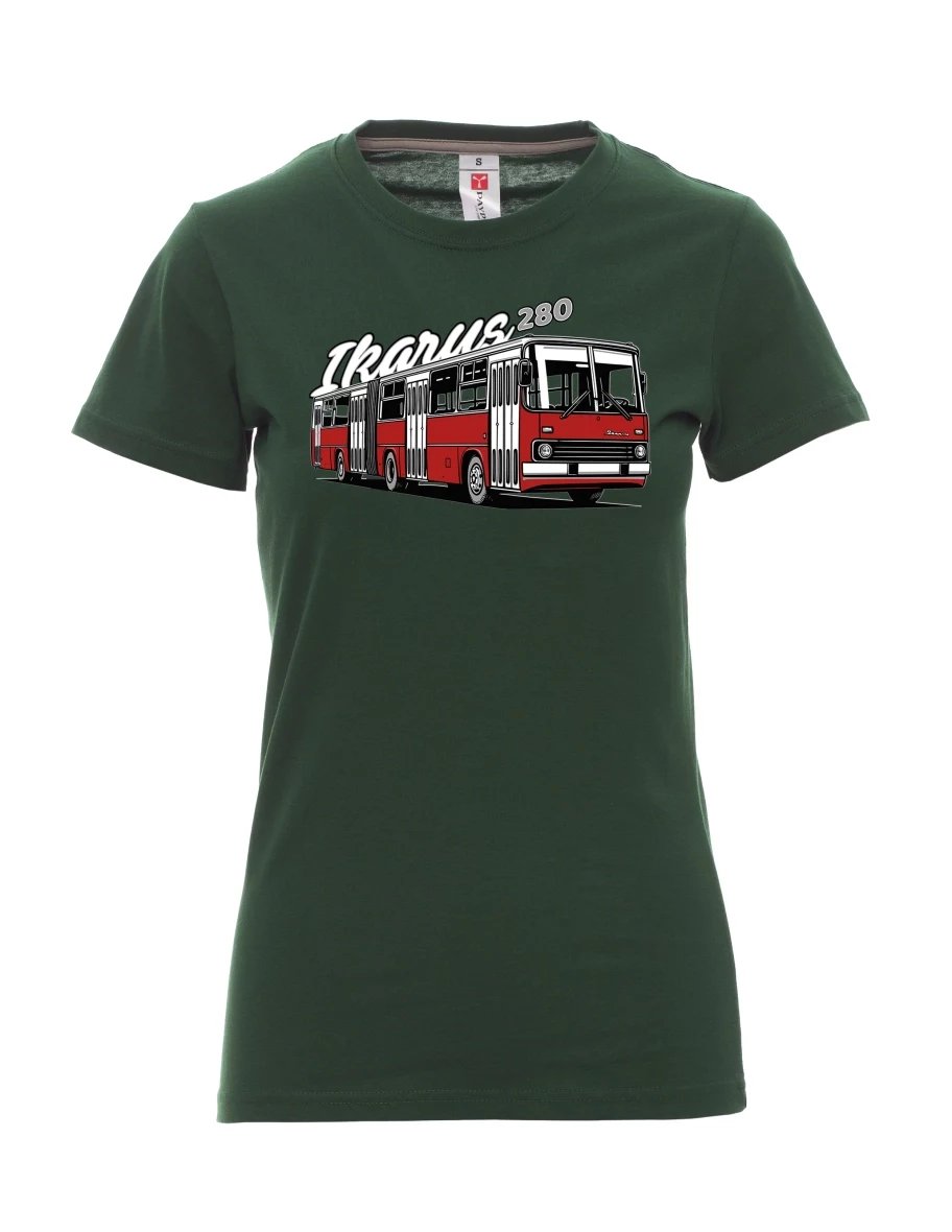 Maglia da donna verde scuro Autobus Ikarus 280