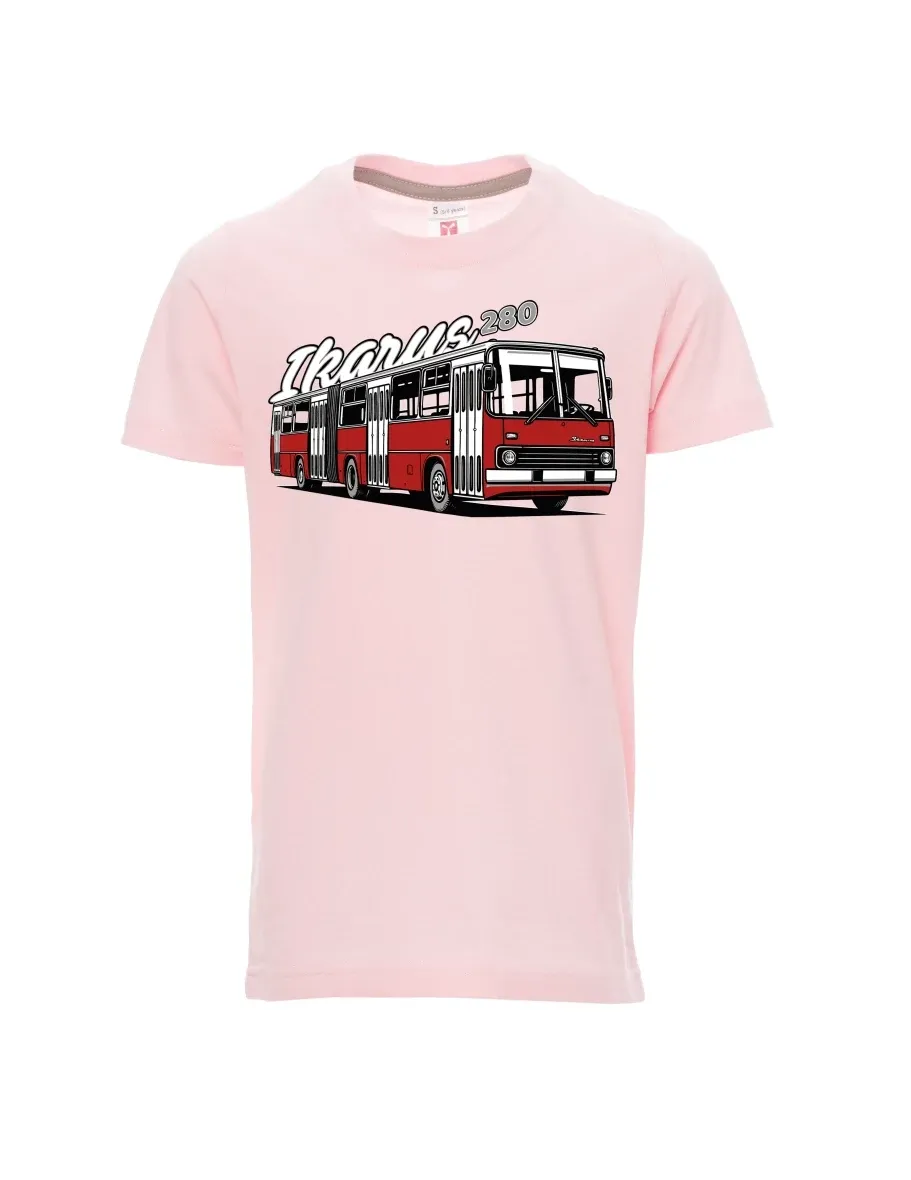 Maglia da bambino rosa chiaro Autobus Ikarus 280