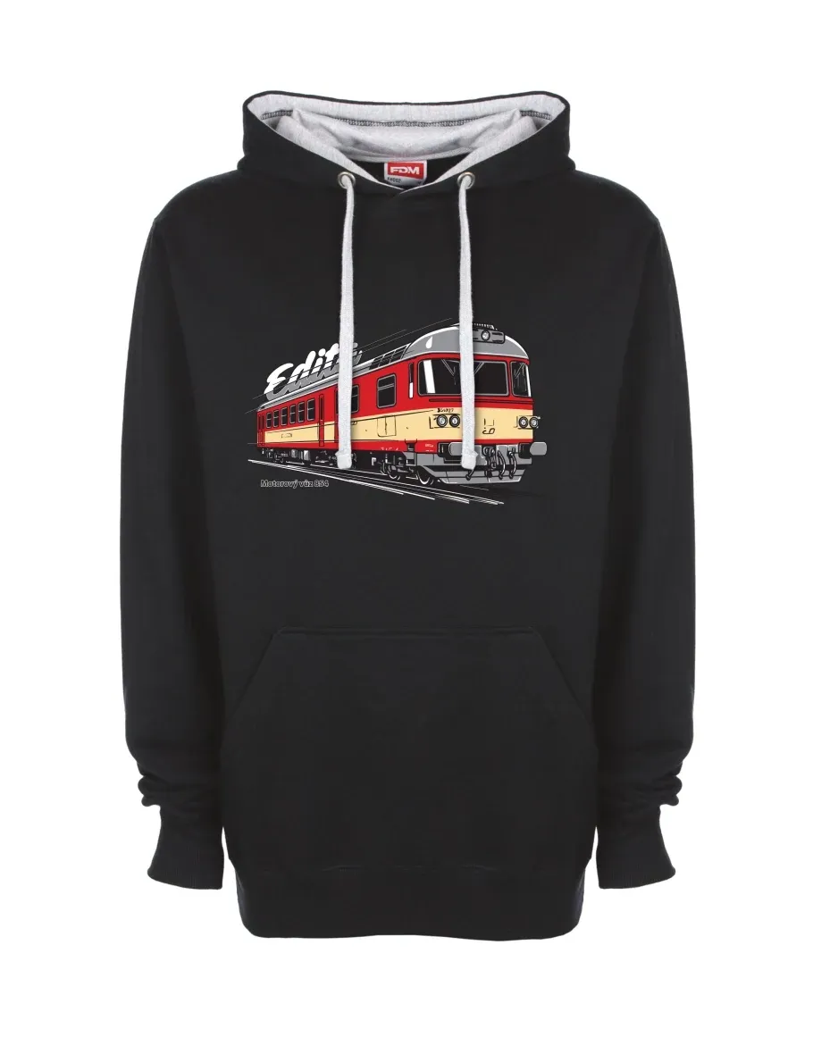 Felpa grigio-nera Automotrice 854