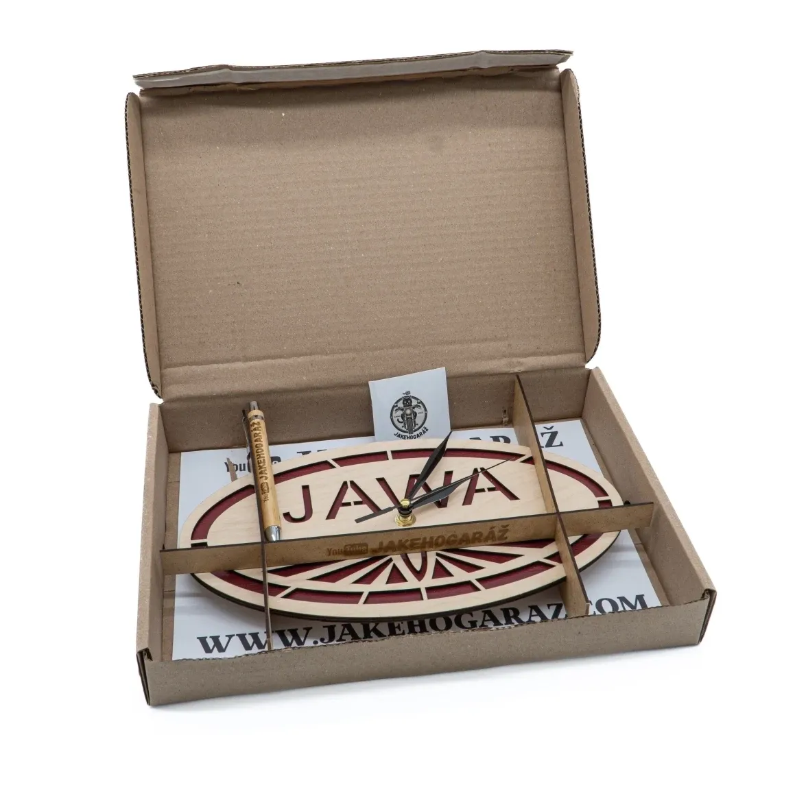 Orologio in legno Logo Jawa Fj
