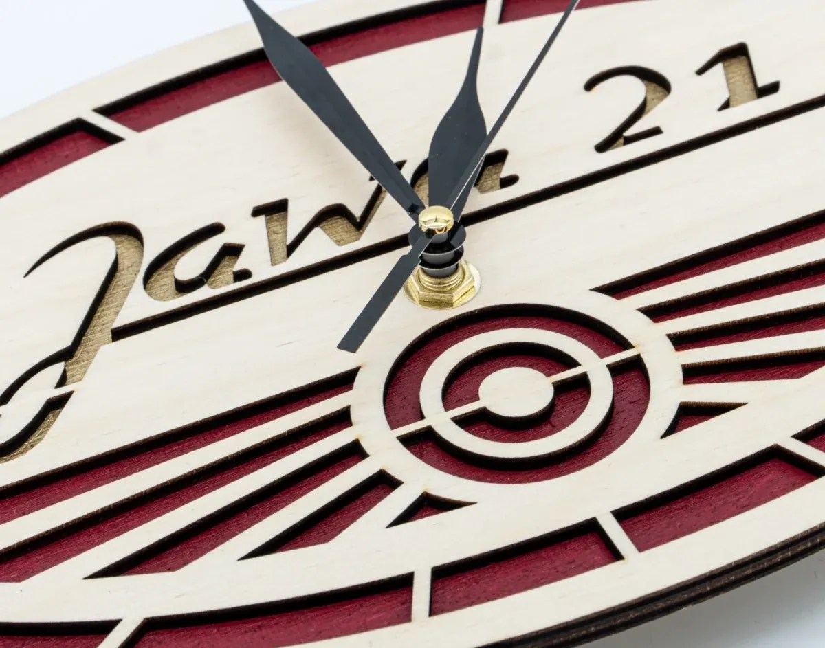 Orologio in legno Logo Jawa 21