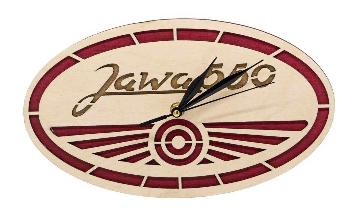 Orologio in legno Logo Jawa 550