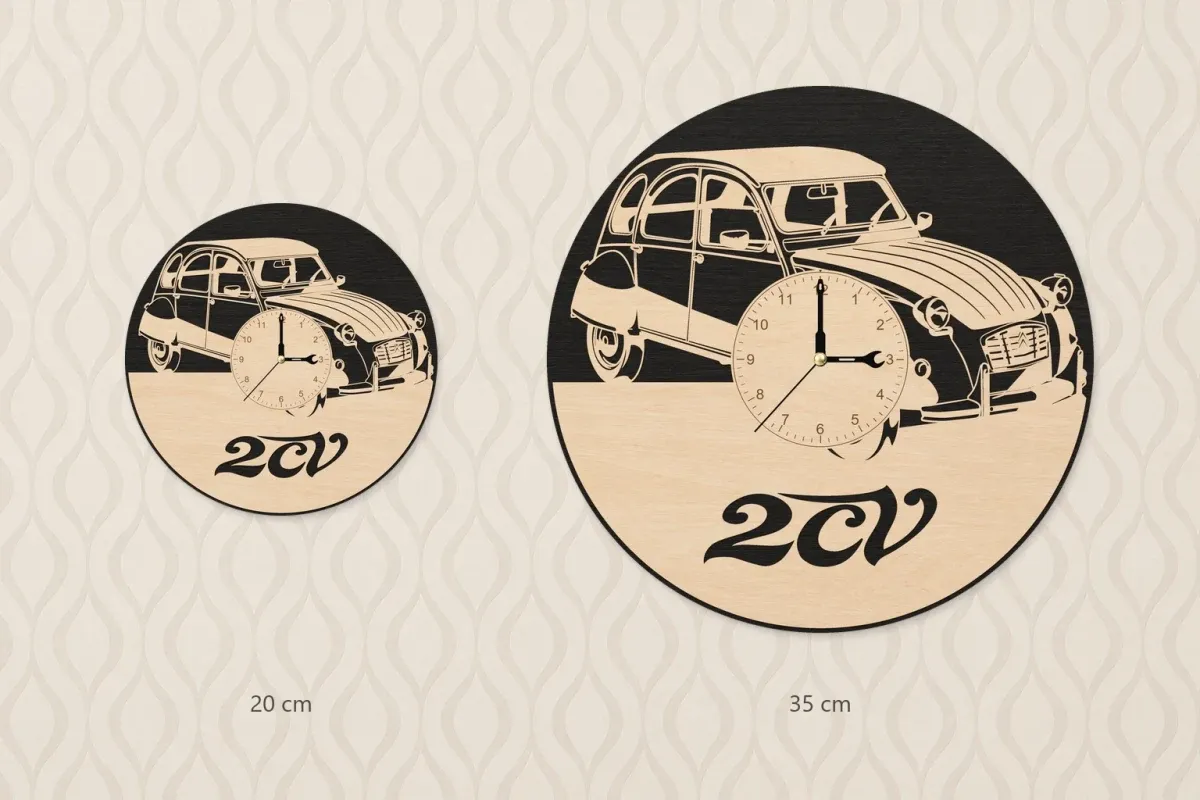 Orologio da parete in legno – 2CV