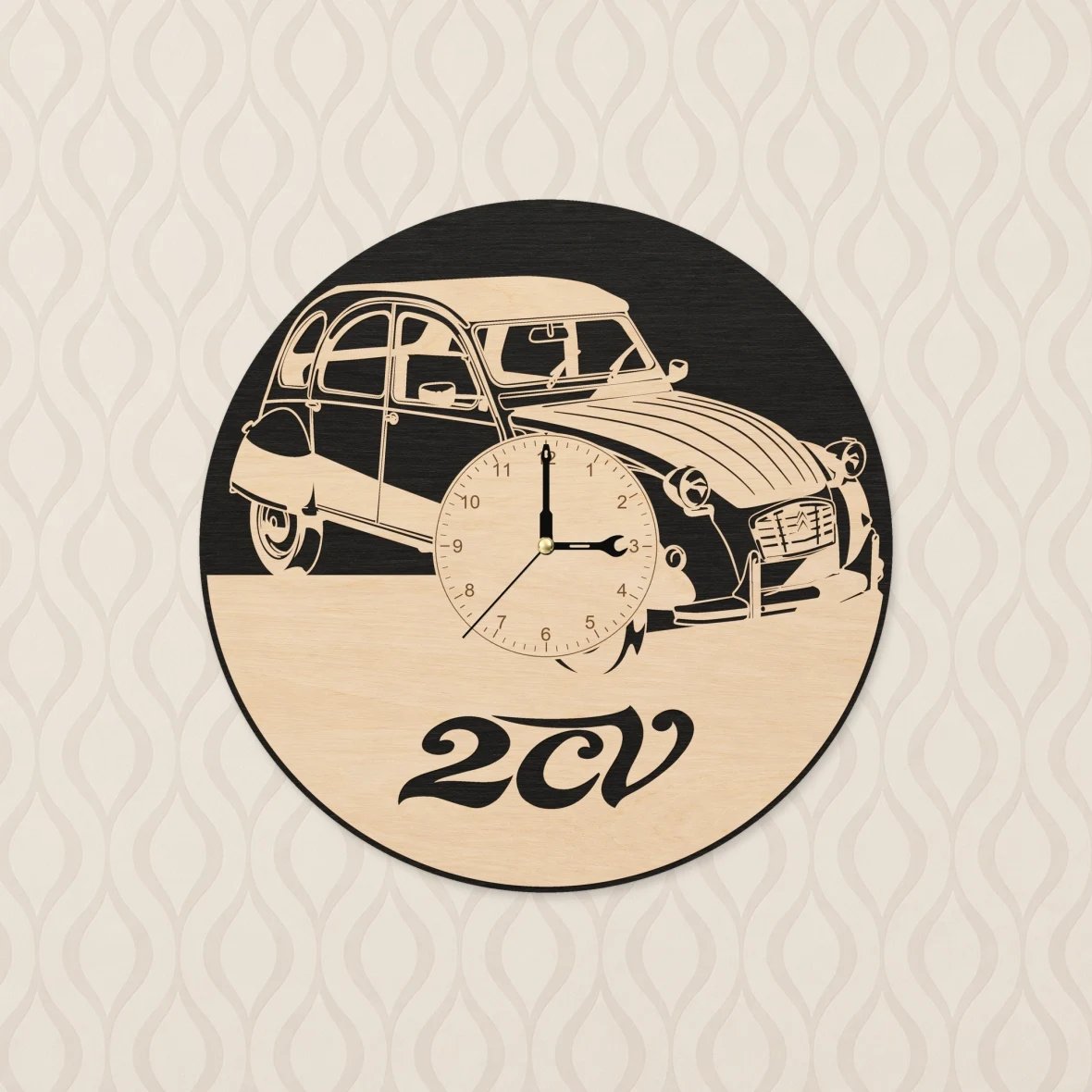 Orologio da parete in legno – 2CV