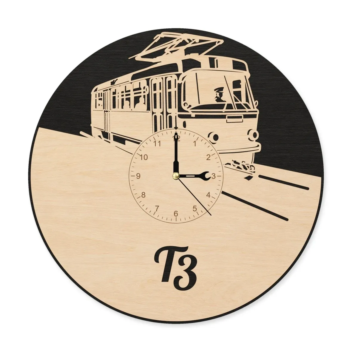 Orologio da parete in legno – Tram T3
