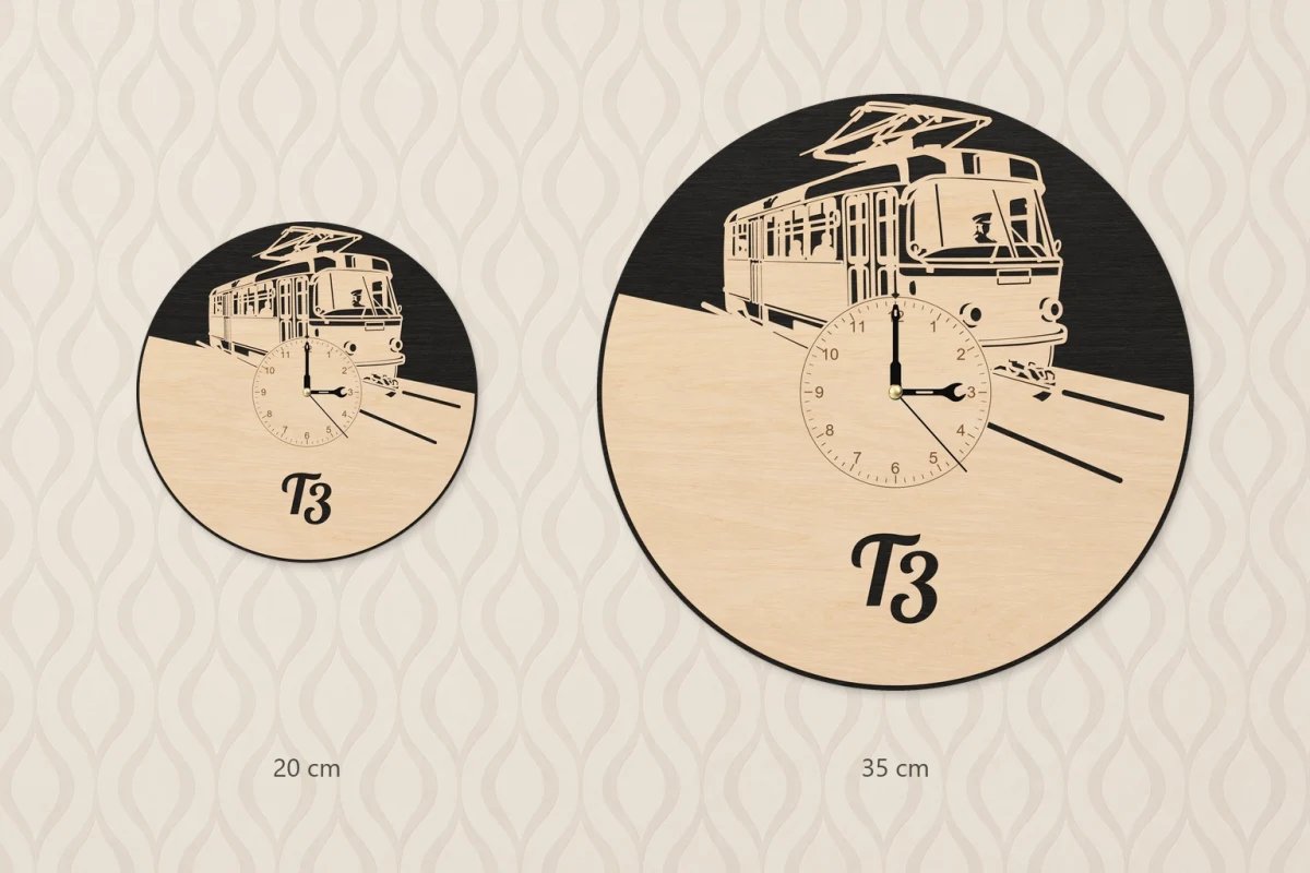 Orologio da parete in legno – Tram T3