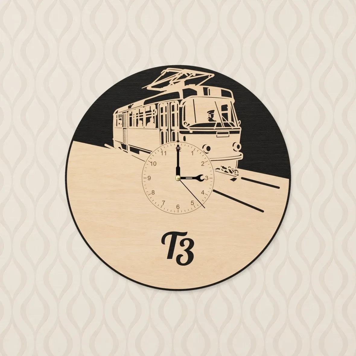 Orologio da parete in legno – Tram T3