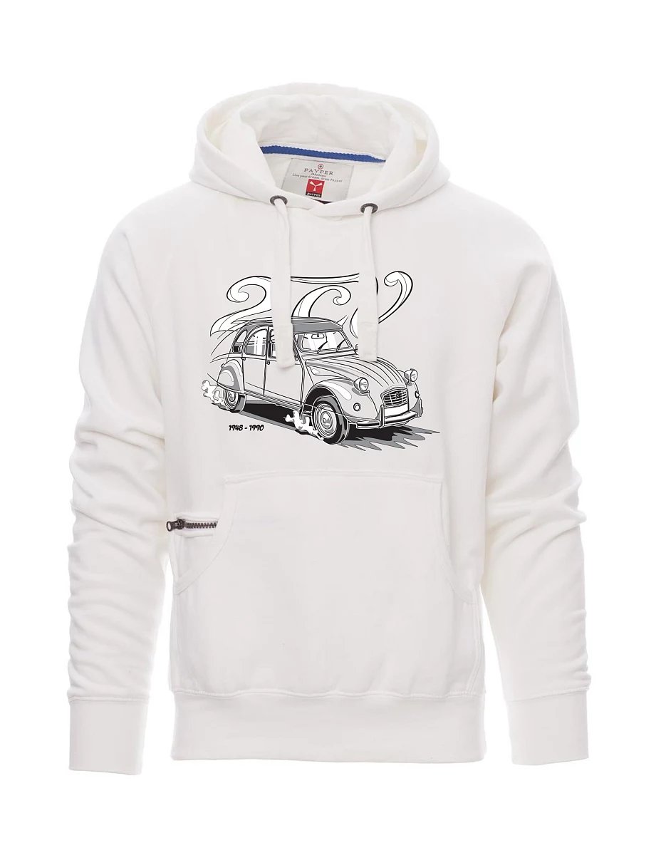 Felpa da uomo bianca 2CV
