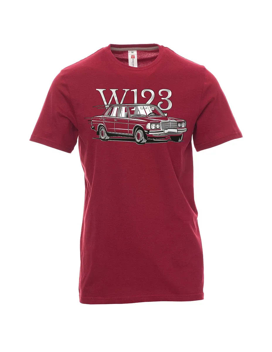 Maglia da uomo rosso scuro W123