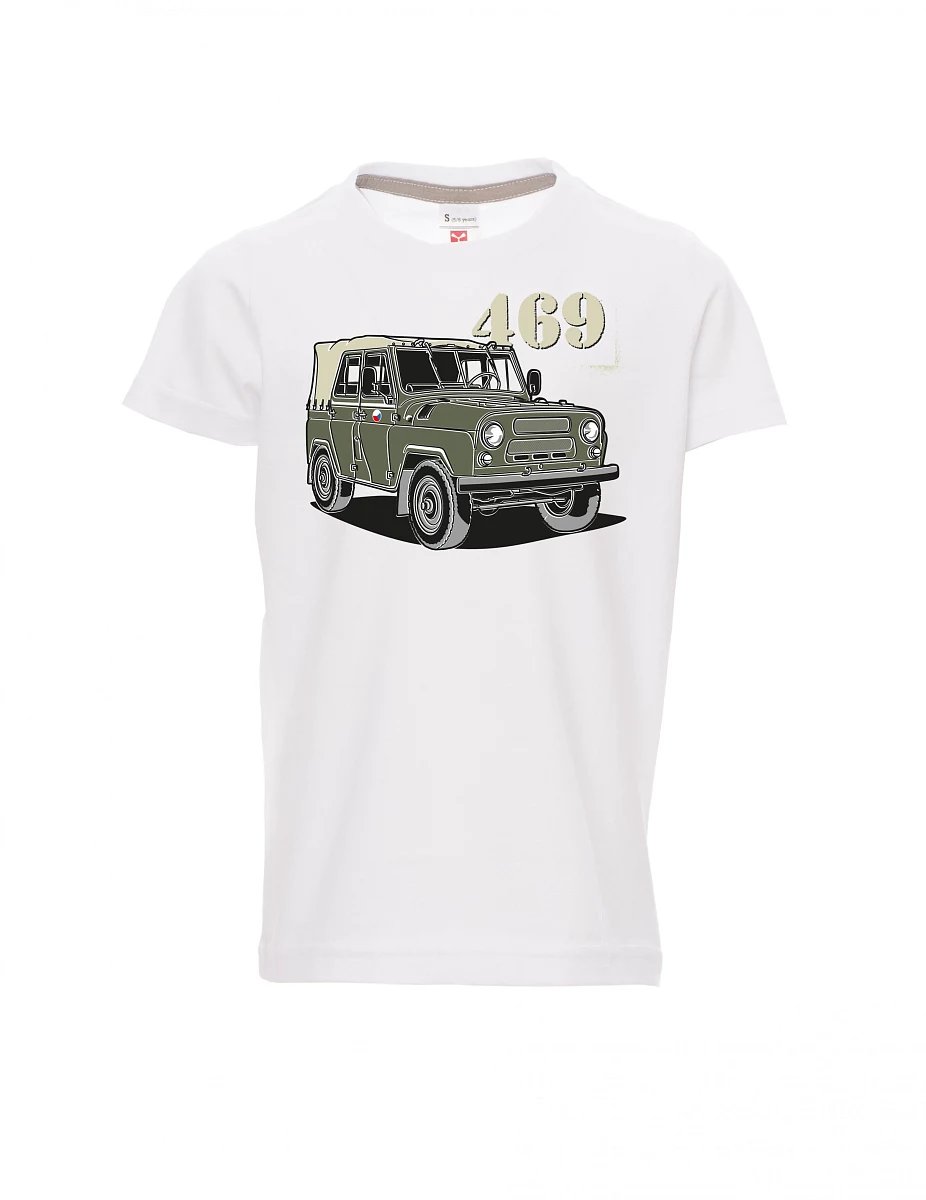 Maglia da bambino bianca UAZ 469 Bandiera ceca