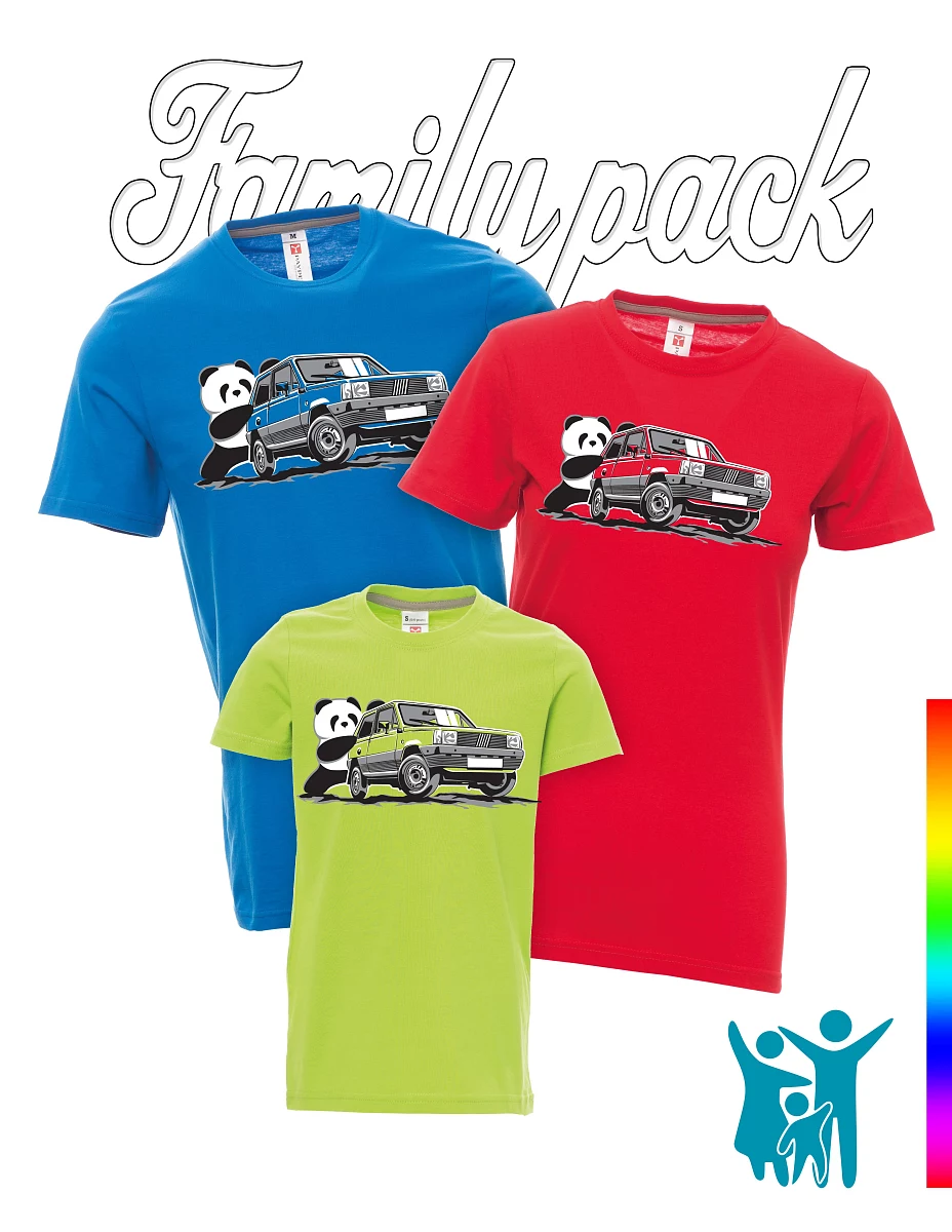 Set familiare di maglie con Il veterano italiano F Panda