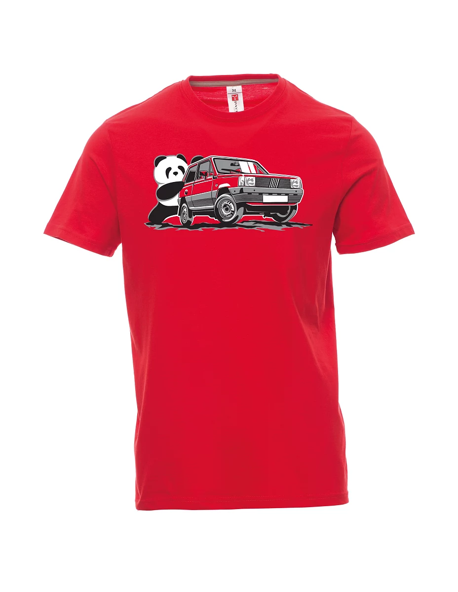Maglia da uomo rossa Il veterano italiano F Panda