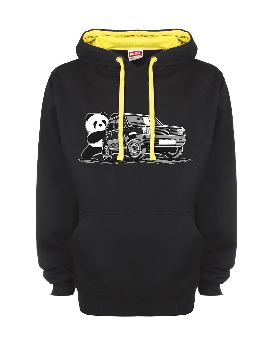 Felpa giallo-nera con Il veterano italiano F Panda