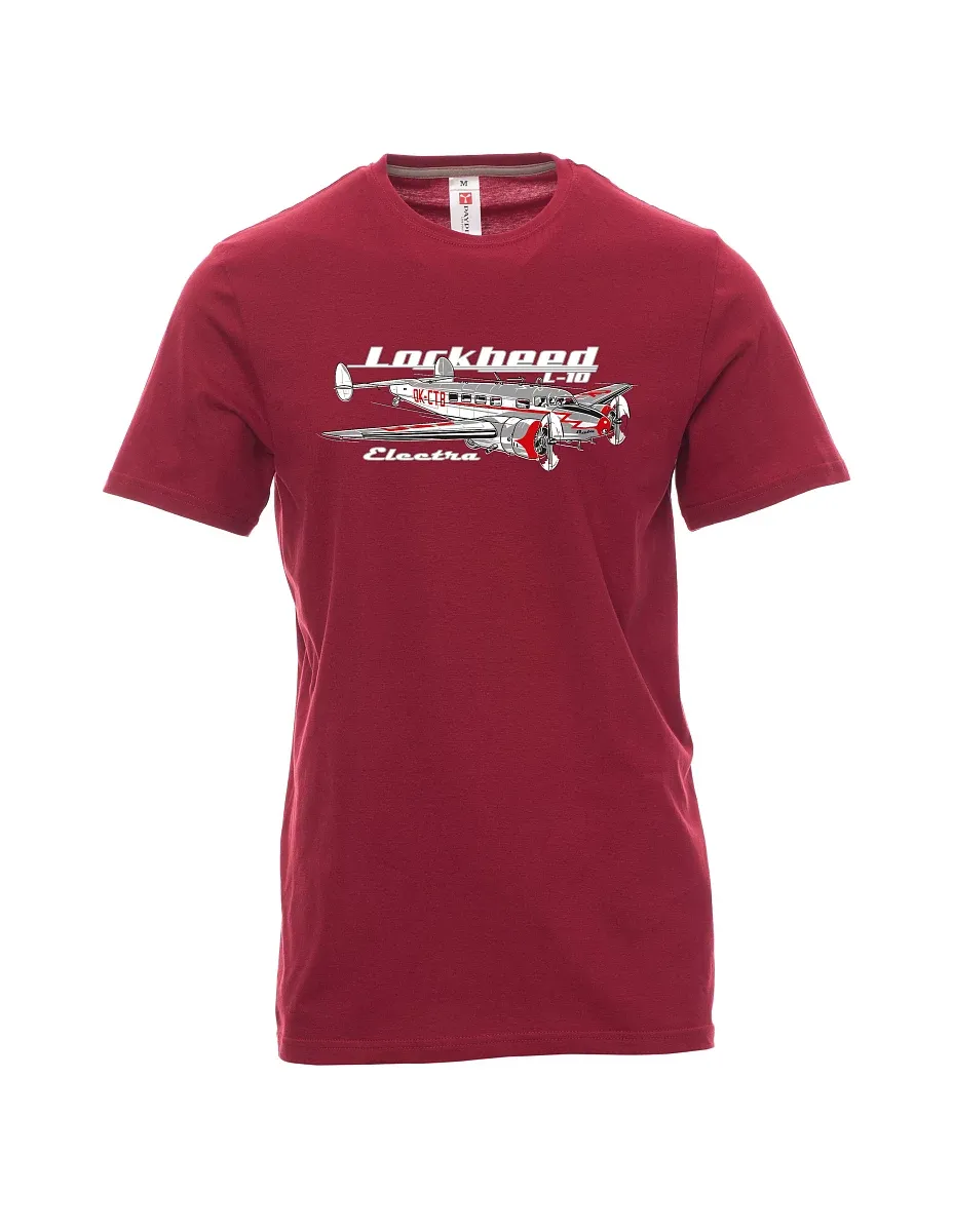 Maglia da uomo rosso scuro Lockheed L-10