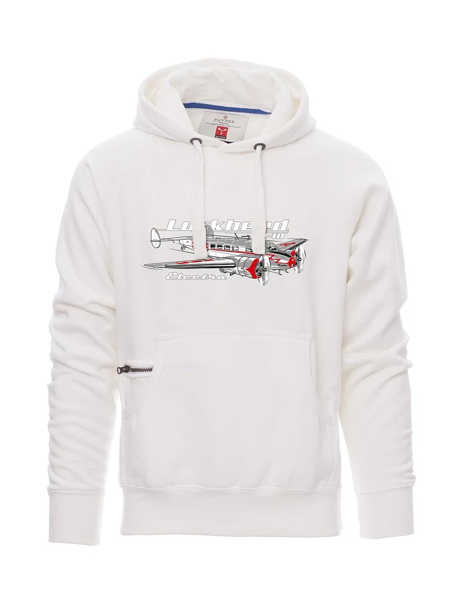 Felpa da uomo bianca Lockheed L-10