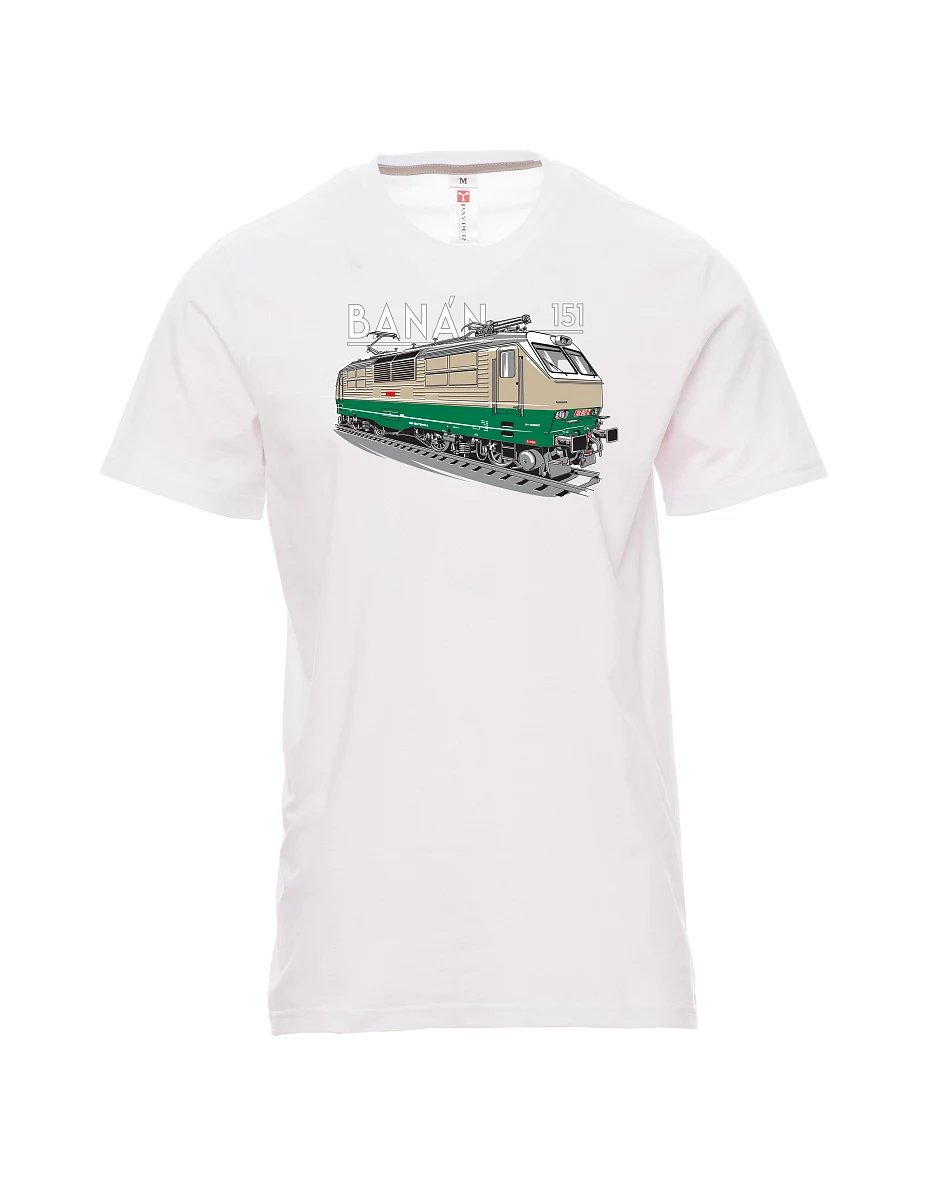 Maglia da uomo bianca Locomotiva elettrica 151 "banana"