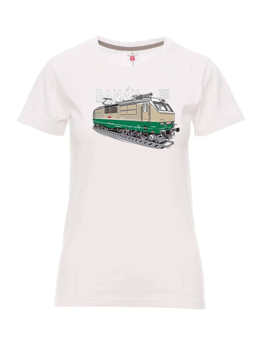 Maglia da donna bianca Locomotiva elettrica 151 "banana"