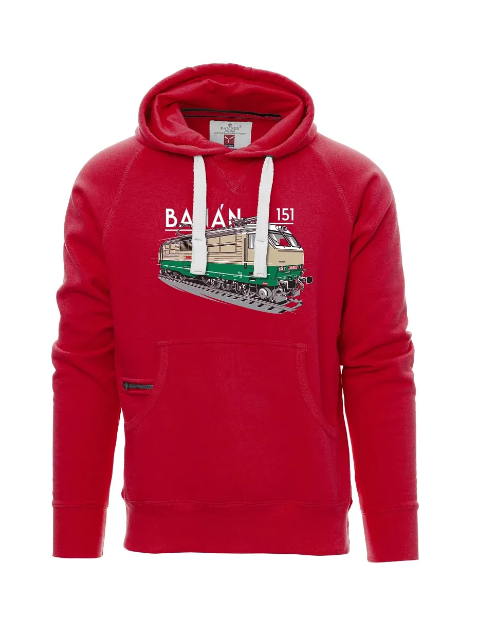 Felpa da uomo rossa Locomotiva elettrica 151 "banana"