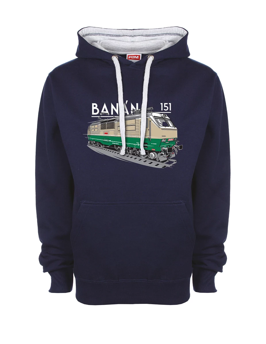 Felpa grigio-blu marino Locomotiva elettrica 151 "banana"