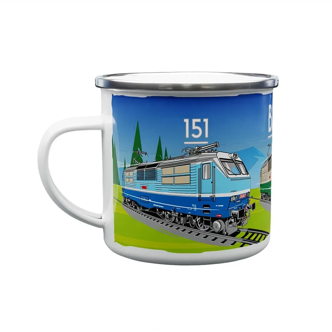 Tazza di alluminio Locomotiva elettrica 151 "banana" 330 ml