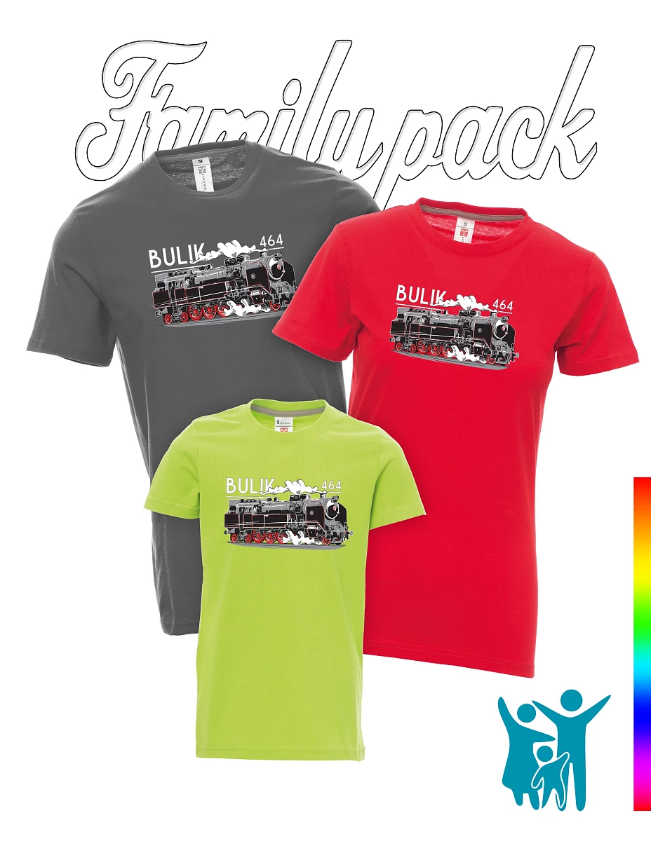 Set familiare di maglie con Locomotiva 464