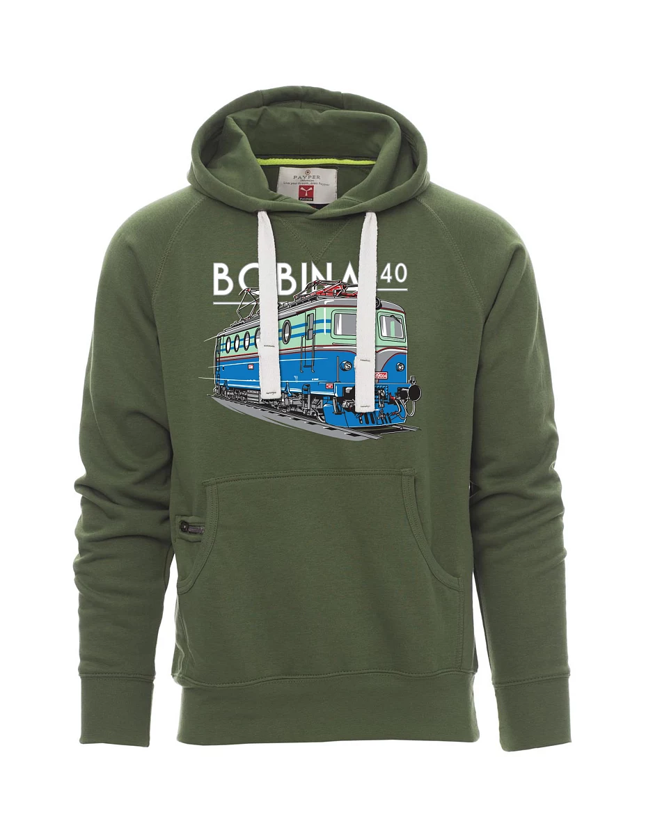 Felpa da uomo verde scuro Locomotiva 140