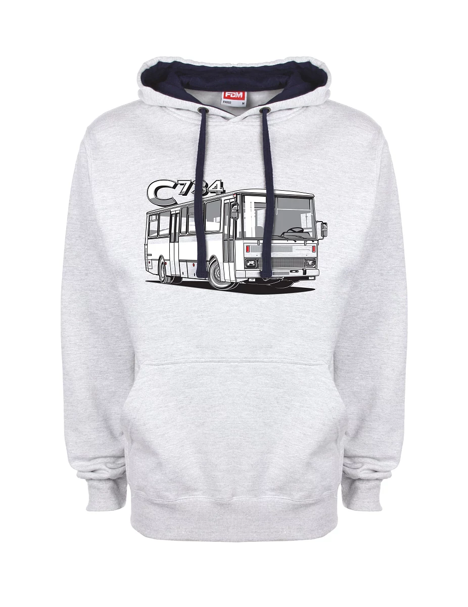 Felpa blu-grigio autobus C734