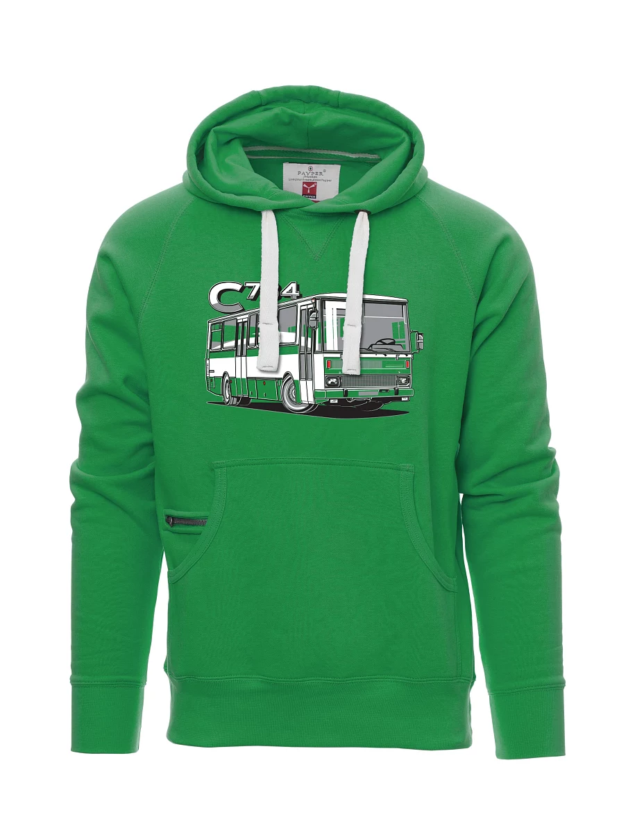 Felpa da uomo verde autobus C734