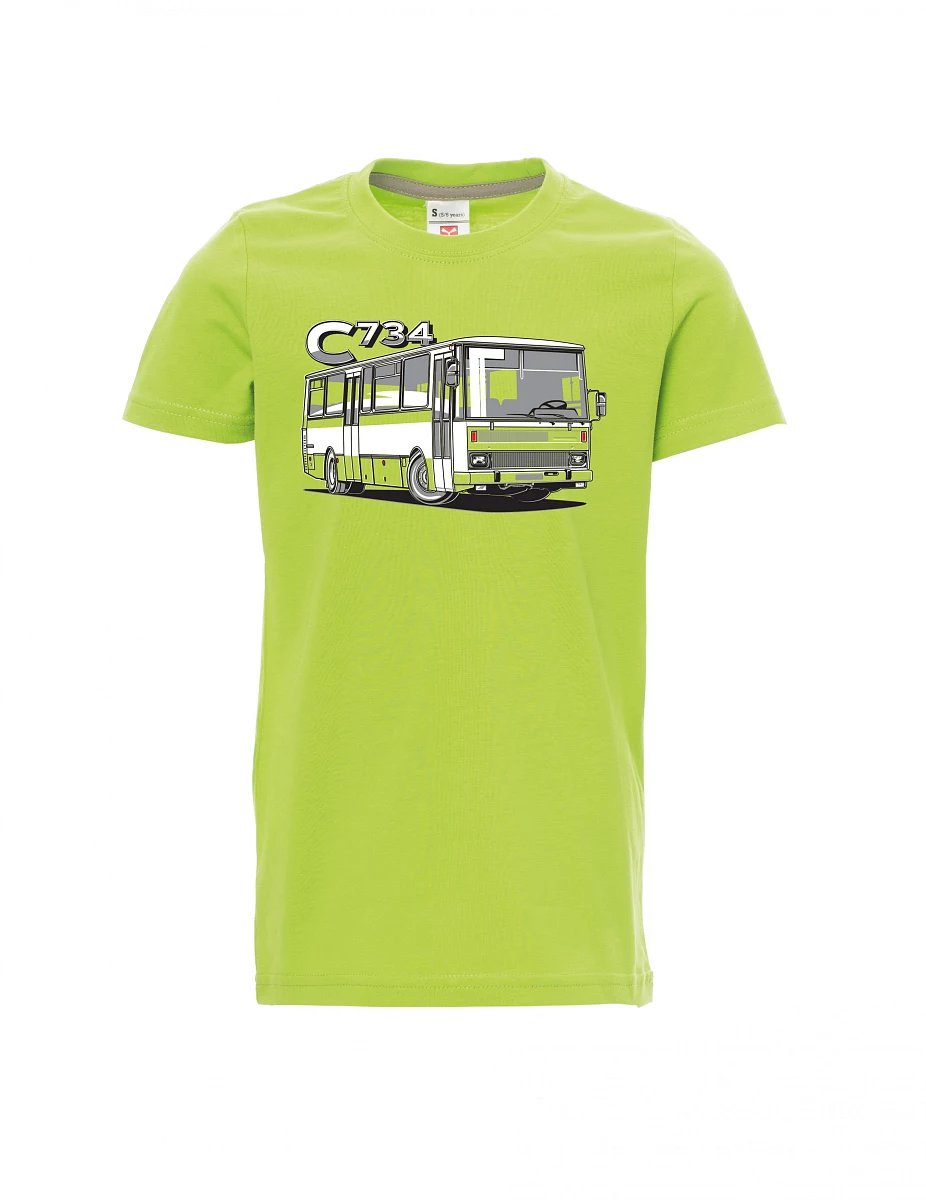 Maglia da bambino verde chiaro autobus C734