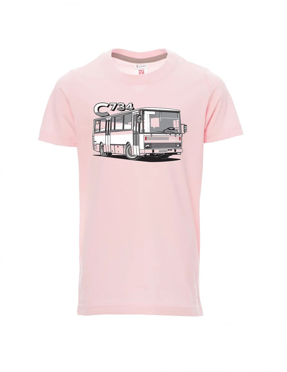 Maglia da bambino rosa chiaro autobus C734