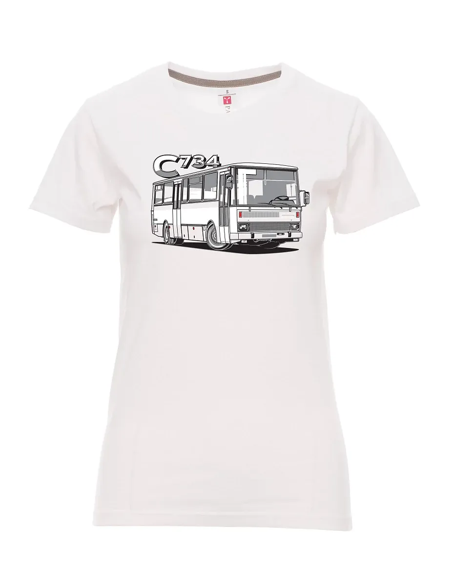 Maglia da donna bianca autobus C734