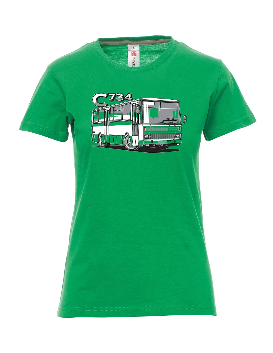 Maglia da donna verde autobus C734