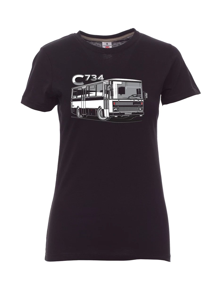 Maglia da donna nera autobus C734