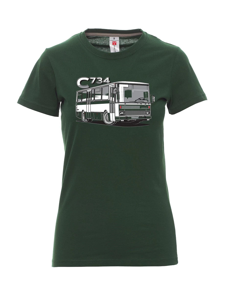 Maglia da donna verde scuro autobus C734