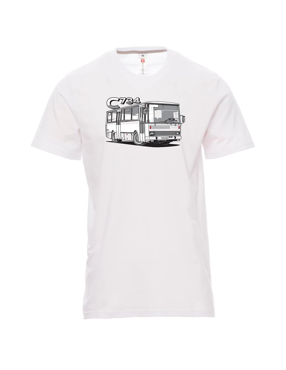 Maglia da uomo bianca autobus C734
