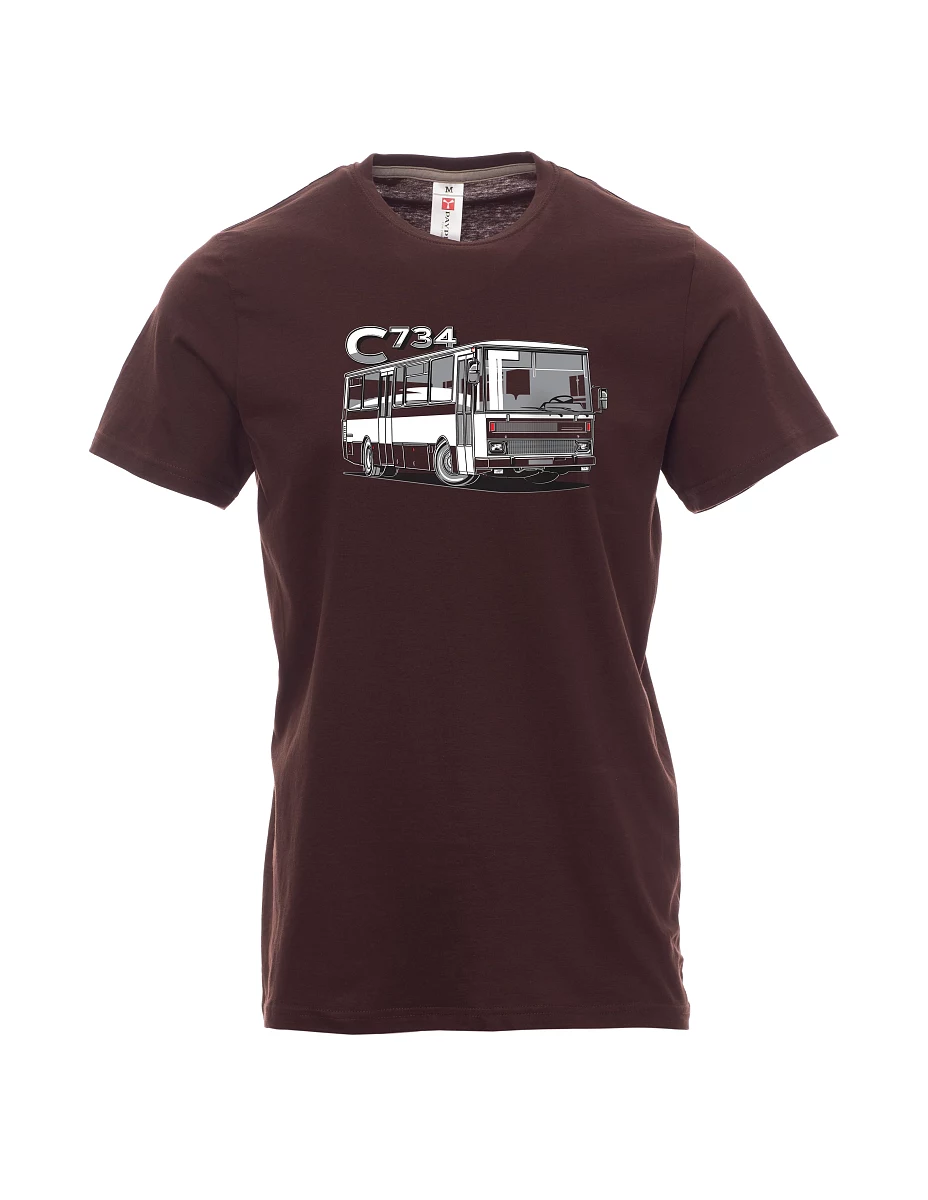 Maglia da uomo marrone scuro autobus C734